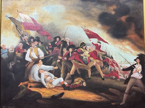 Historic After John Trumbull 'The Battle Of Bunker Hill' Artist Robert Lawson photo Art