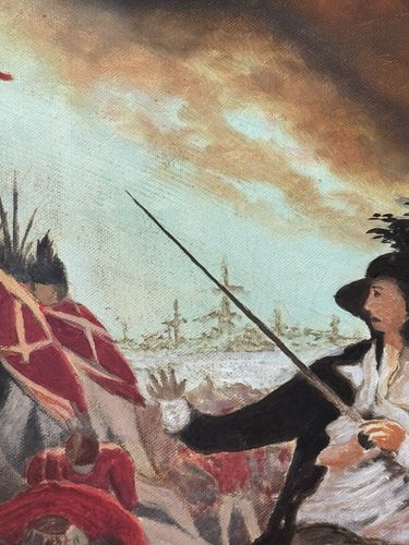 920.0 Historic After John Trumbull 'The Battle Of Bunker Hill' Artist Robert Lawson photo