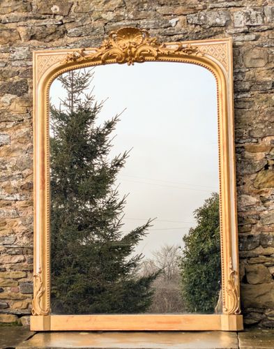Superb Large French Gilt Chateau Mirror photo furniture