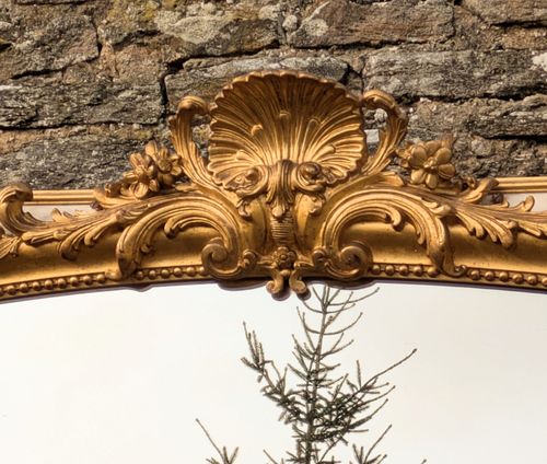 photo furniture Superb Large French Gilt Chateau Mirror