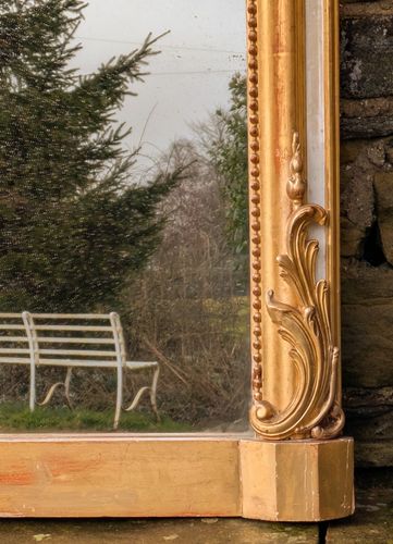 photo for sale Superb Large French Gilt Chateau Mirror