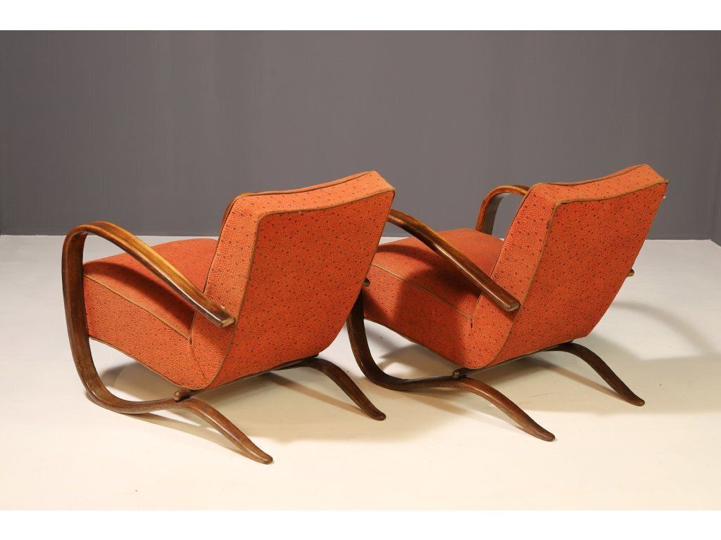 Art Deco Streamline Armchairs H269 By Jindřich Halabala, 1930s, Set Of 2 photo vintage