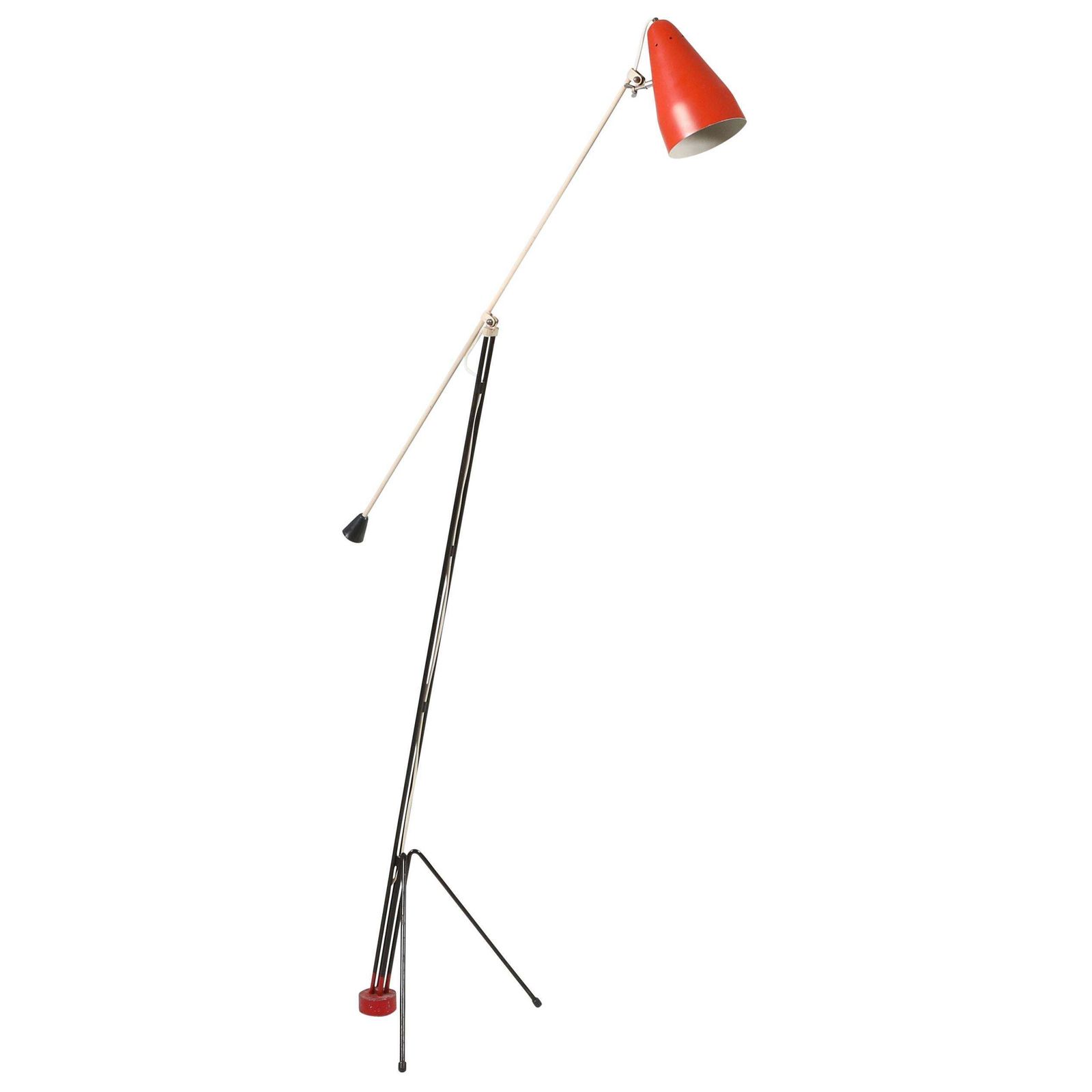 Grasshopper Floor Lamp ‘6320’ By Wim Rietveld For Gispen, Netherlands, 1950s