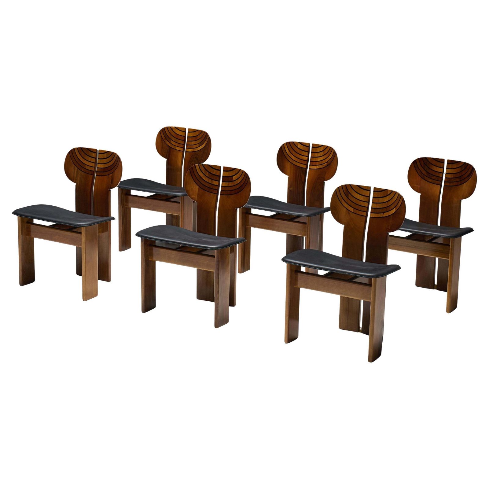 Dining Chairs 'Africa' By Afra & Tobia Scarpa For Maxalto, Italy, 1970s
