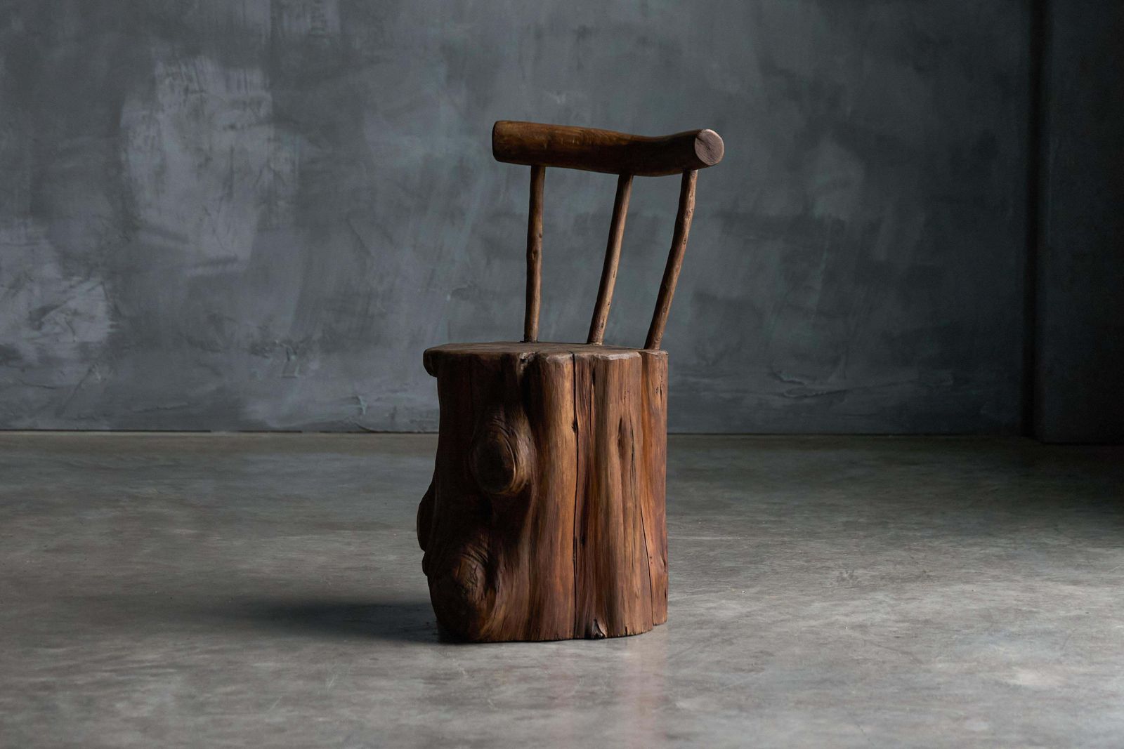 Brutalist Monoxyle Chair, France, 1970s photo Furniture