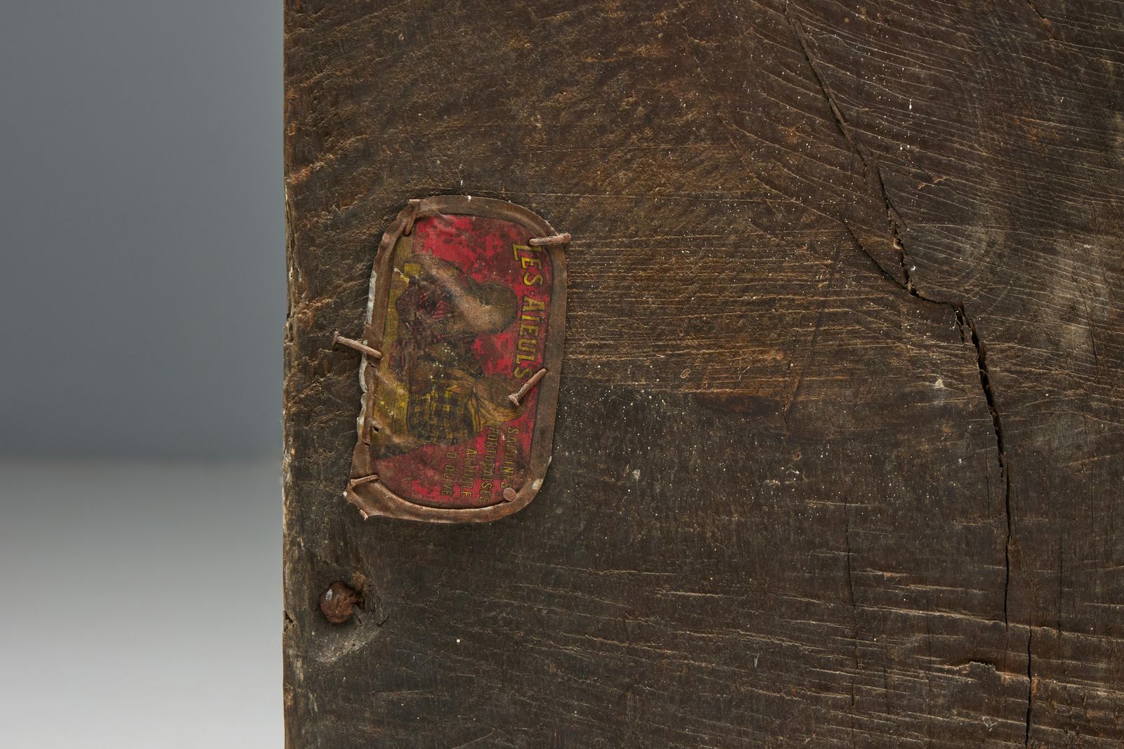 Furniture Primitive Folk Art Cabinet, France, 19th Century photo