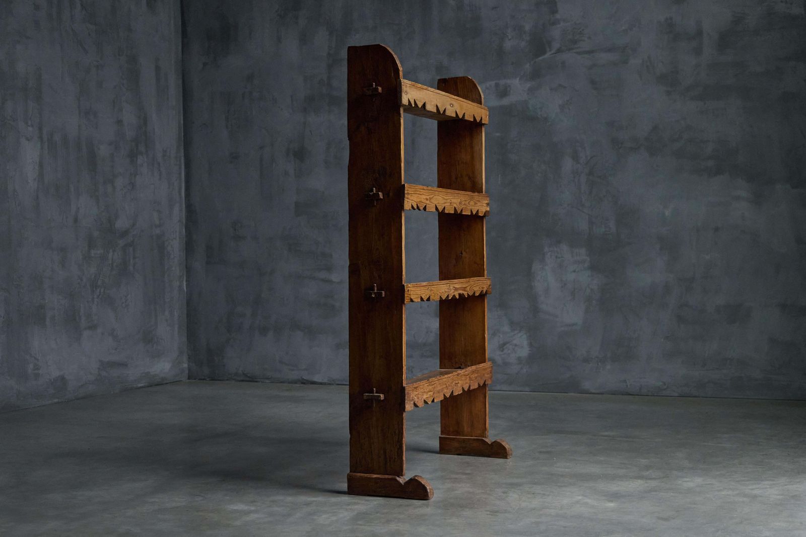 photo furniture Primitive Rustic Bookcase, France, 19th Century