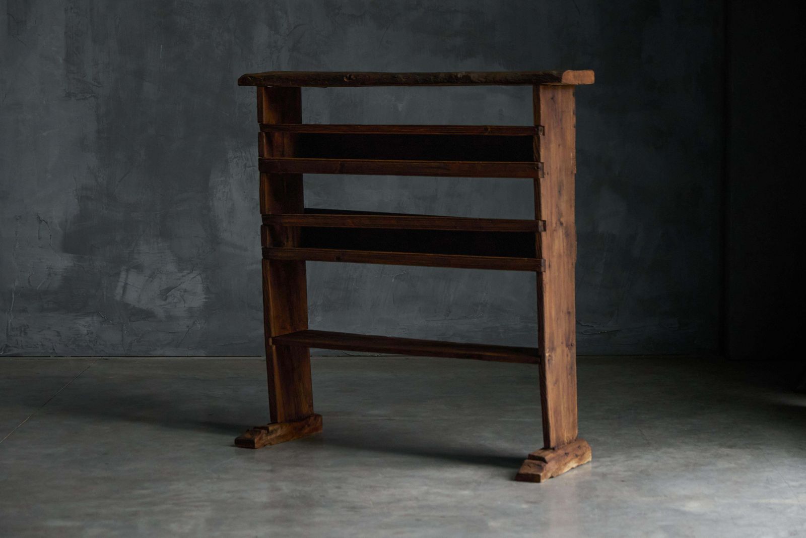 photo furniture Brutalist Wabi Sabi Bookcase, France, 19th Century