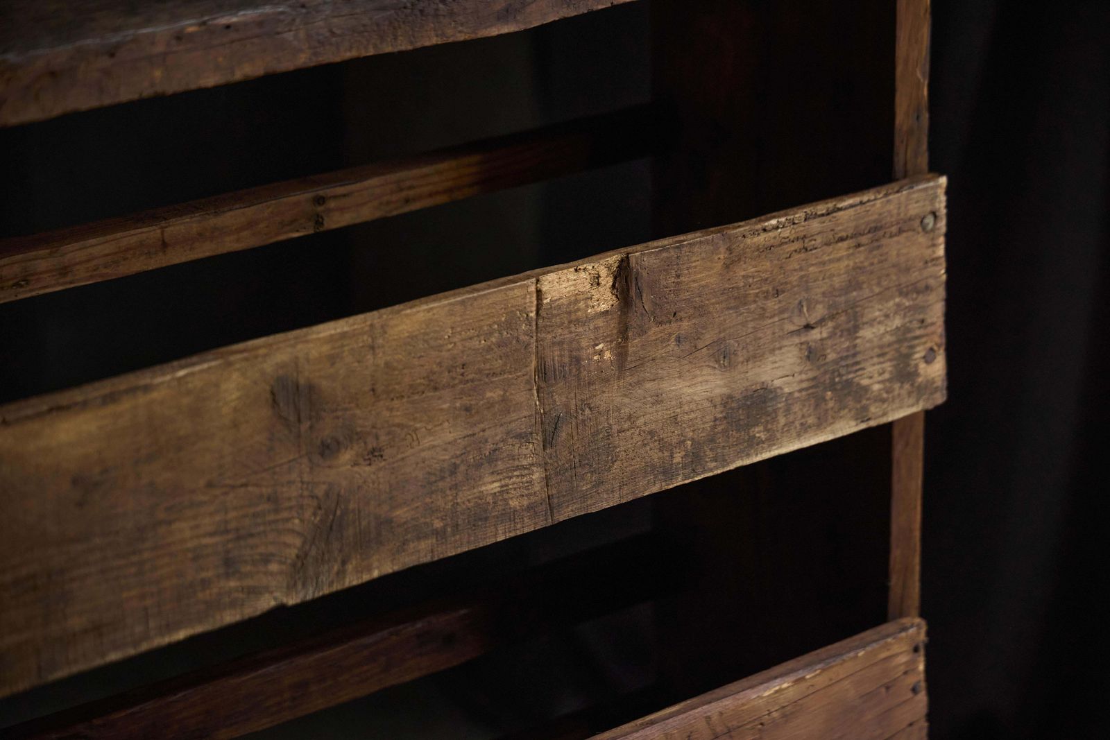 Furniture Brutalist Wabi Sabi Bookcase, France, 19th Century photo