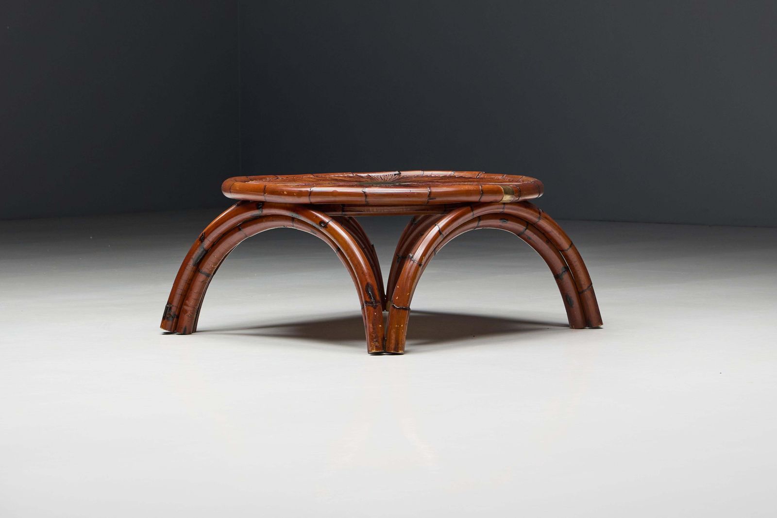 photo vintage Bamboo Coffee Table By Gabriella Crespi, Italy, 1970s