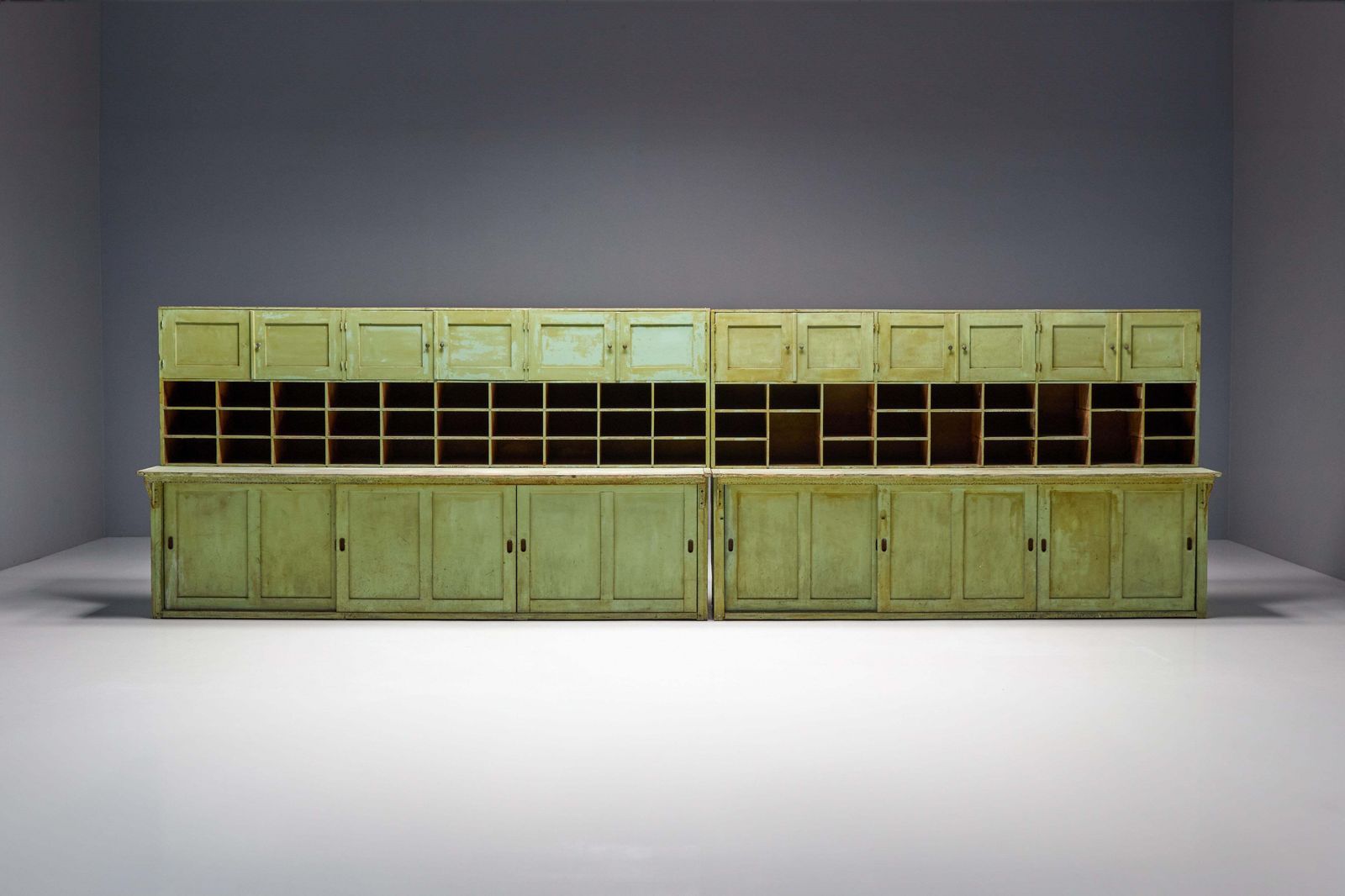 Primitive Green Apothecary Cabinet, France, 19th Century photo buy