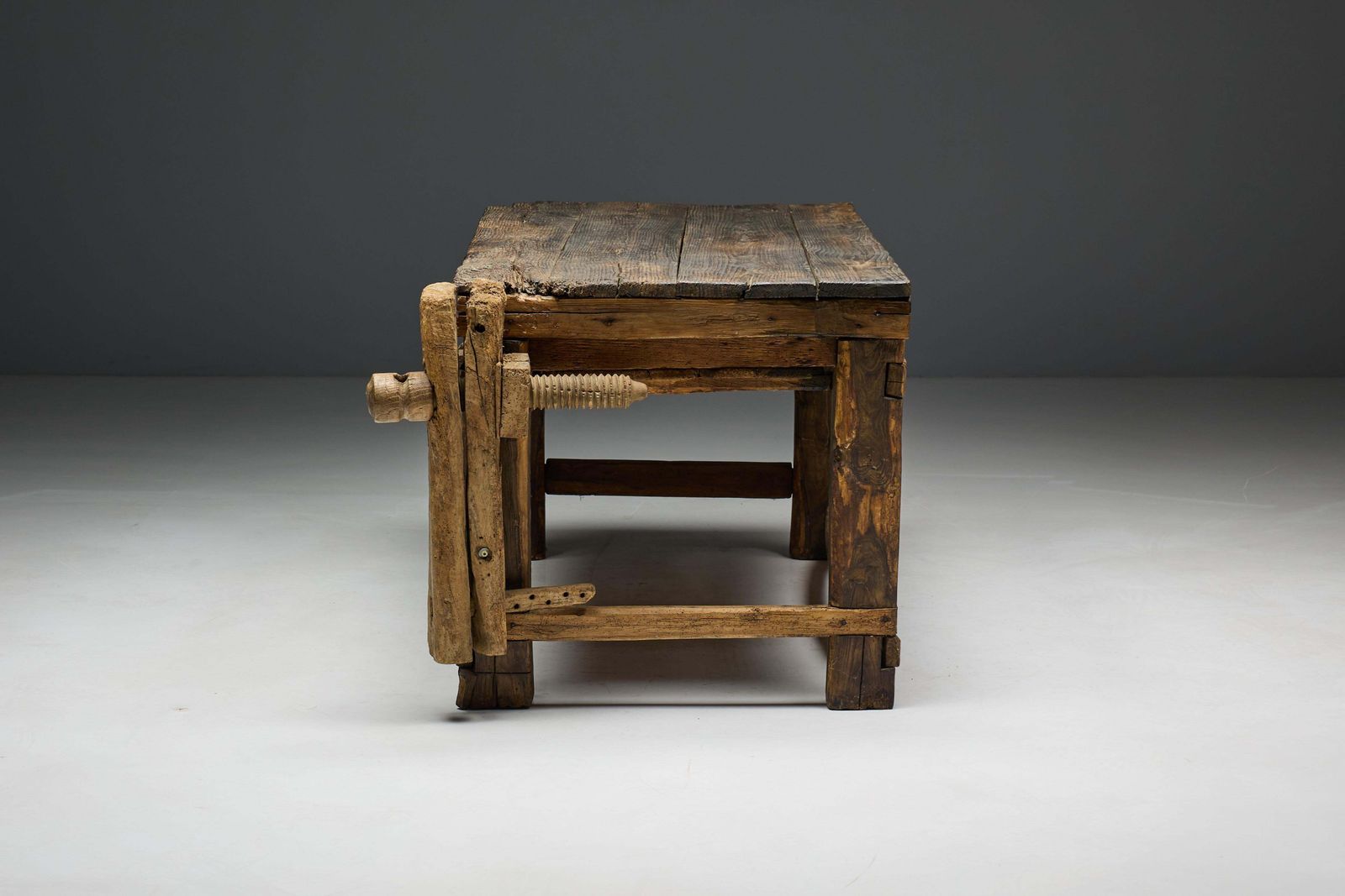photo furniture Rustic Primitive Working Bench, France, Early 19th Century