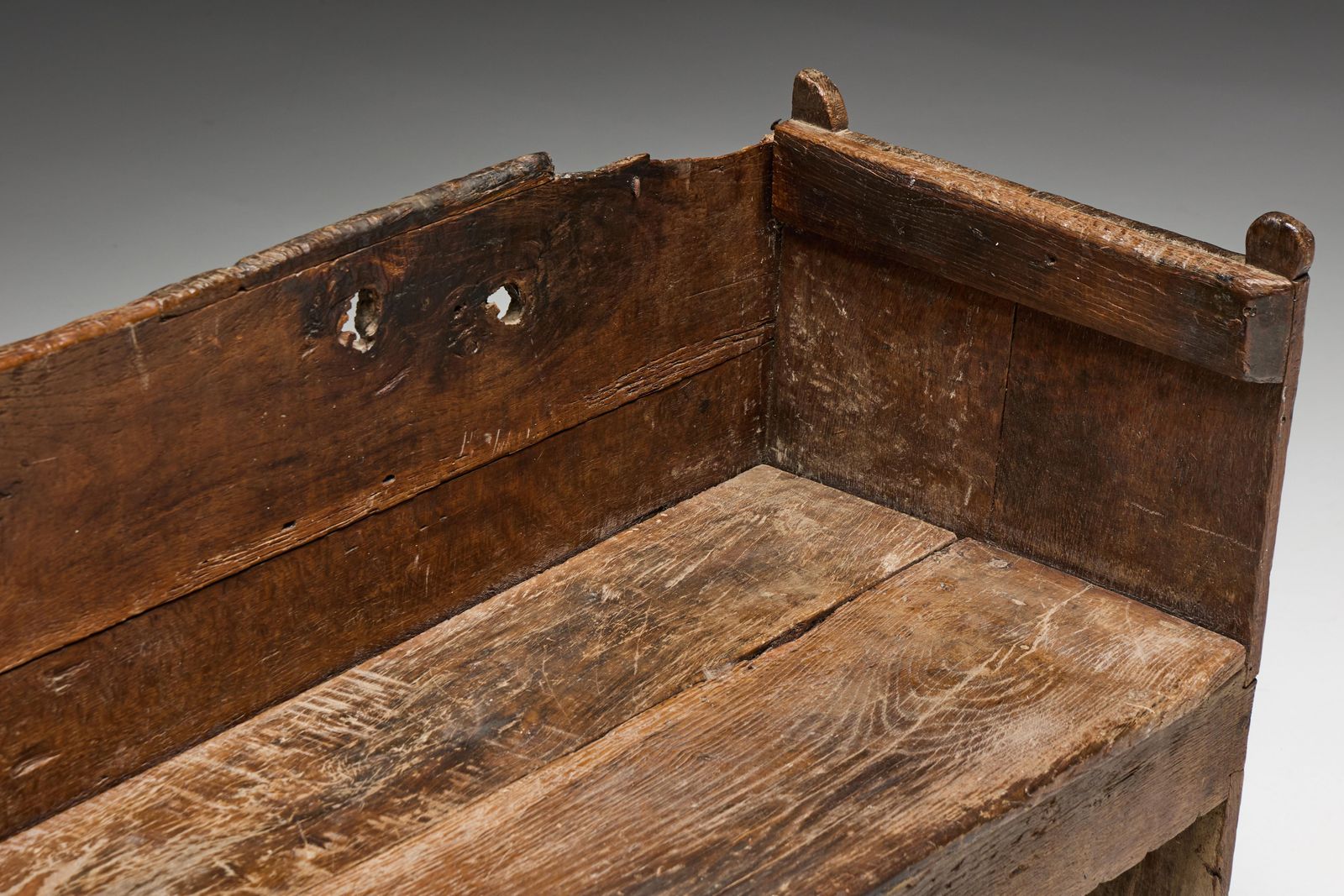 Furniture Primitive Wabi Sabi Bench, France, 19th Century photo
