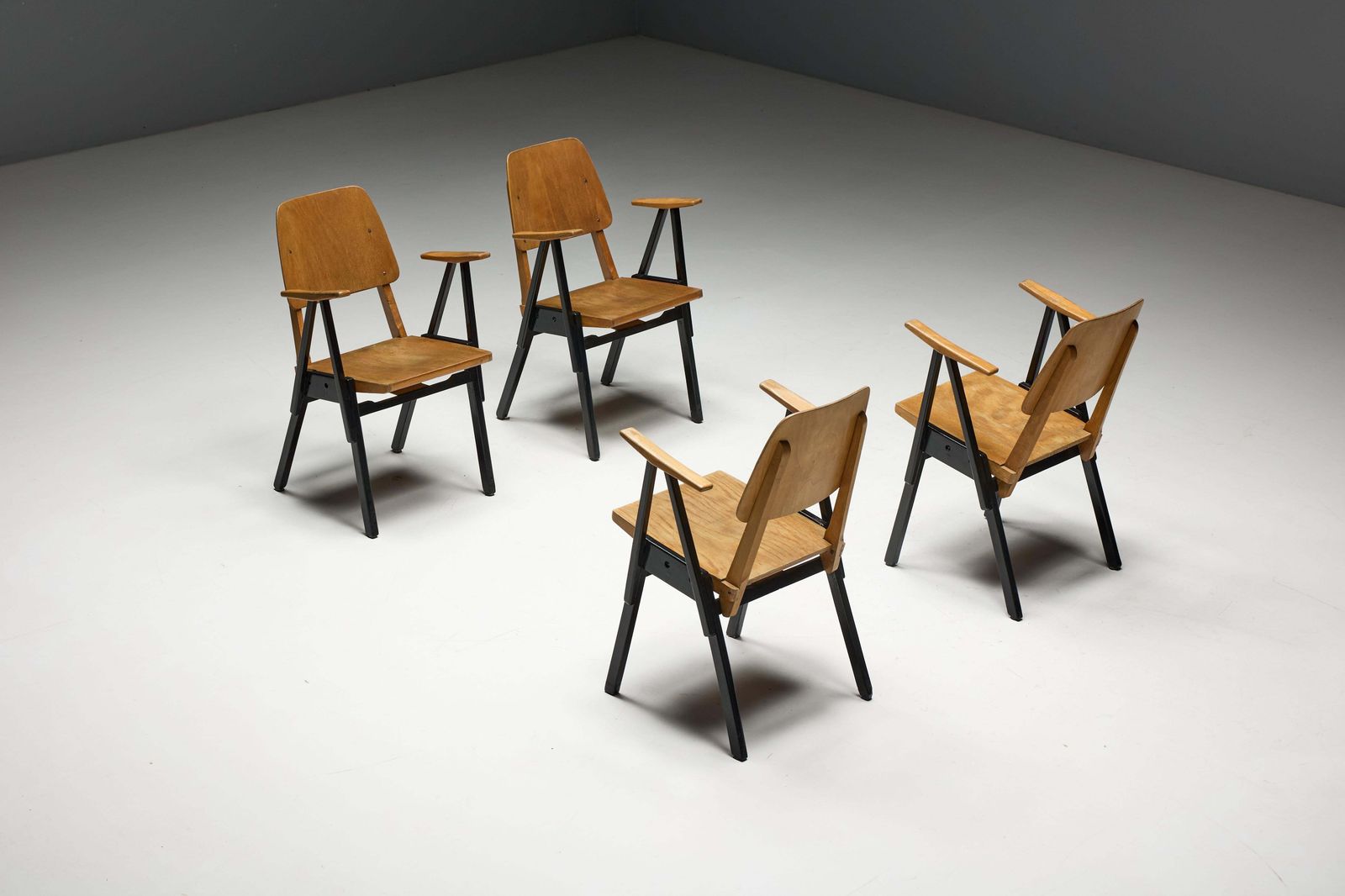 photo for sale Palais De Tokyo Armchairs By Ermeloo Zwager, Netherlands, 1950s