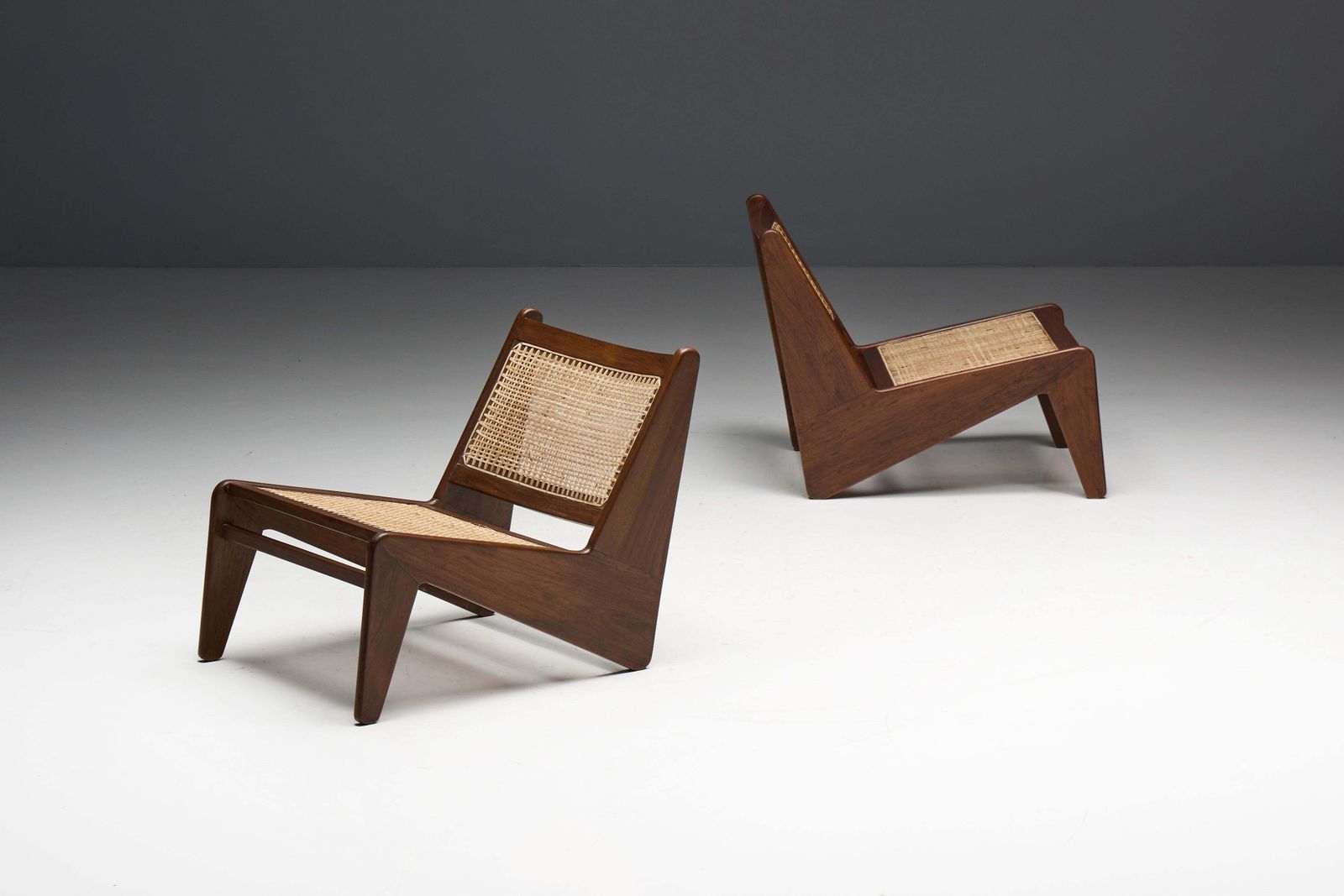 Kangaroo Chairs Pj Si 59 By Pierre Jeanneret, Chandigarh, 1955 photo vintage
