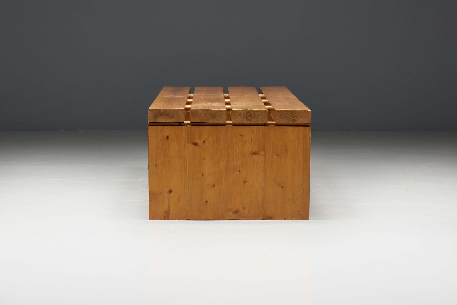 Slate Bench By Charlotte Perriand For Les Arcs, France, 1980s photo vintage