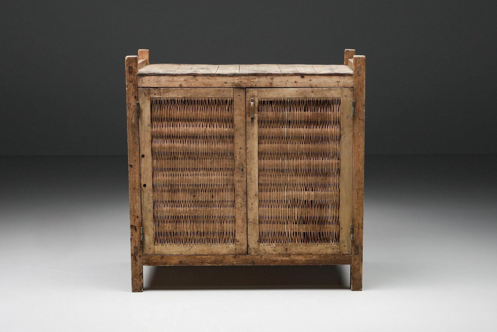 Rustic Wabi Sabi High Board, Pantry Cabinet, Haute Savoie, Cheese Cabinet, 1930 photo furniture