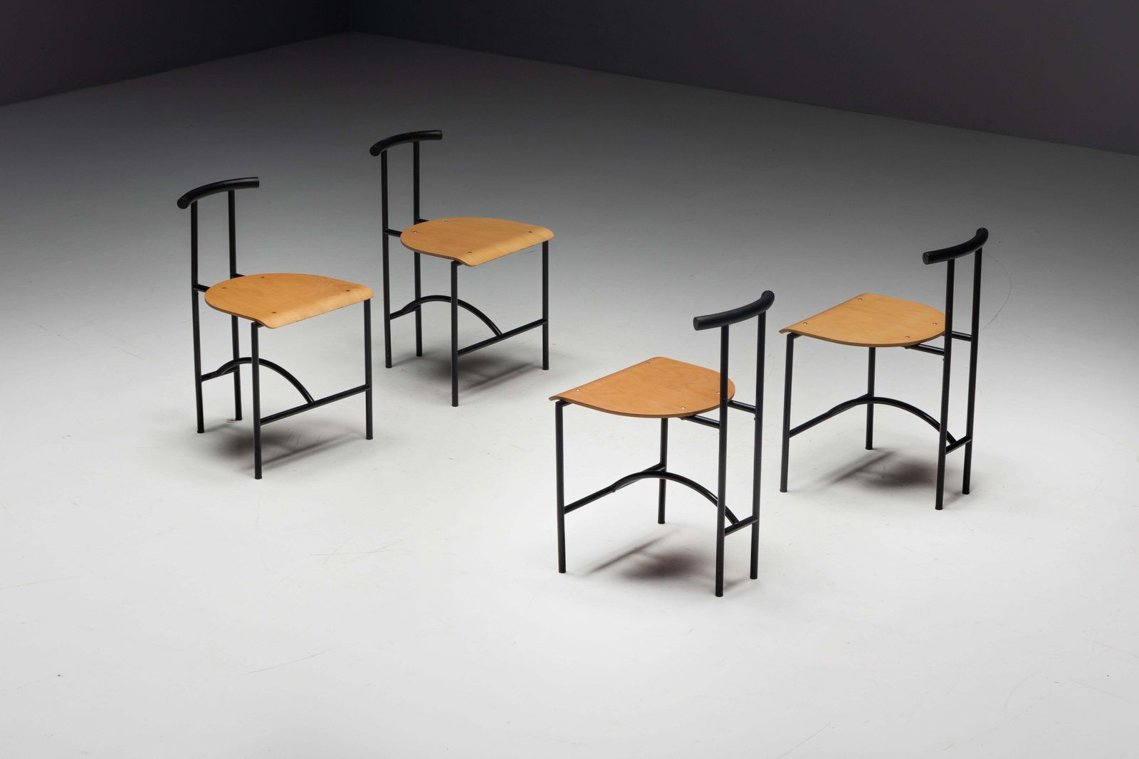 Postmodern "Tokyo" Dining Chairs By Rodney Kinsman For Bieffeplast, Italy, 1980s photo 712.0