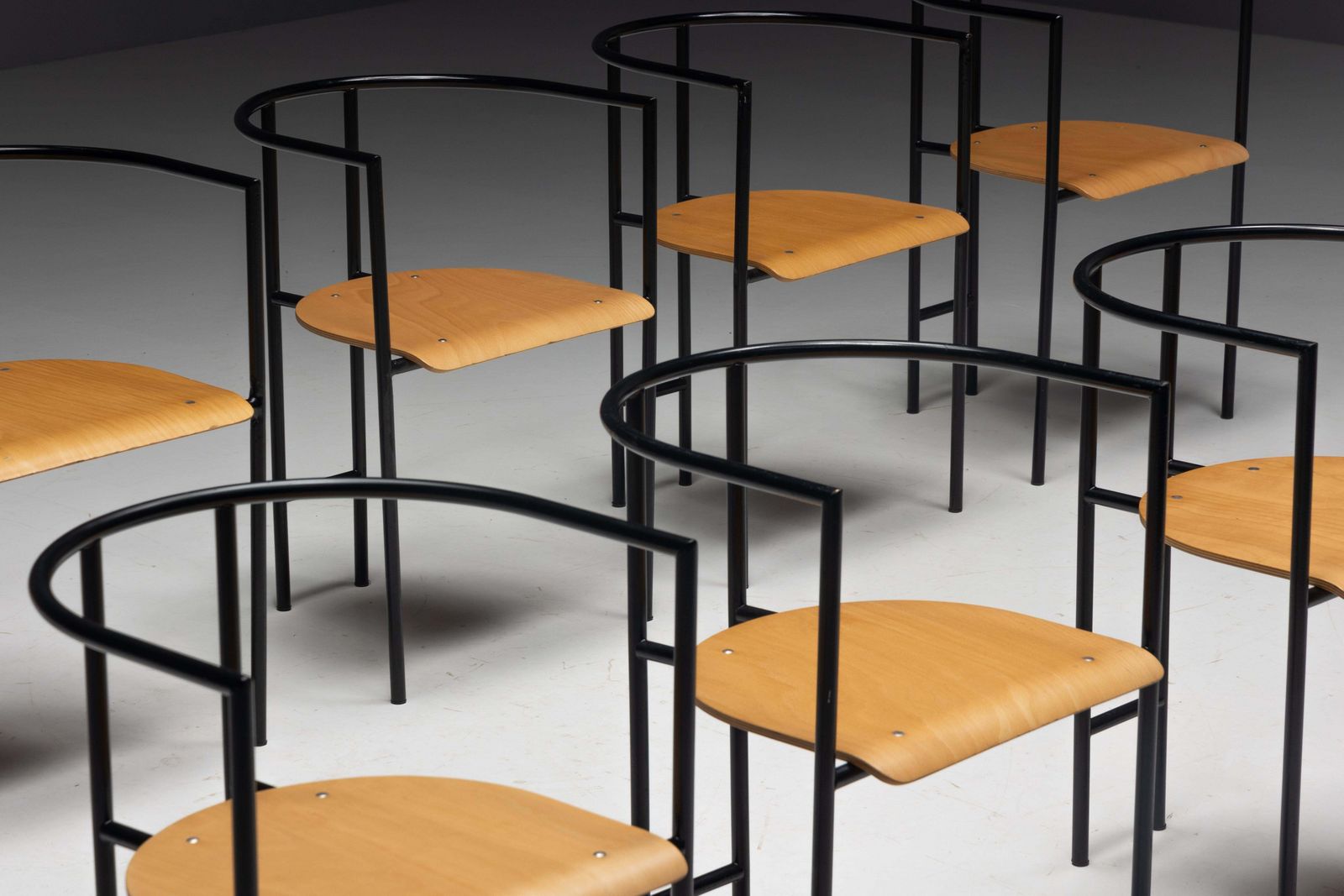 Postmodern "Tokyo" Armchairs By Rodney Kinsman For Bieffeplast, Italy, 1980s photo for sale