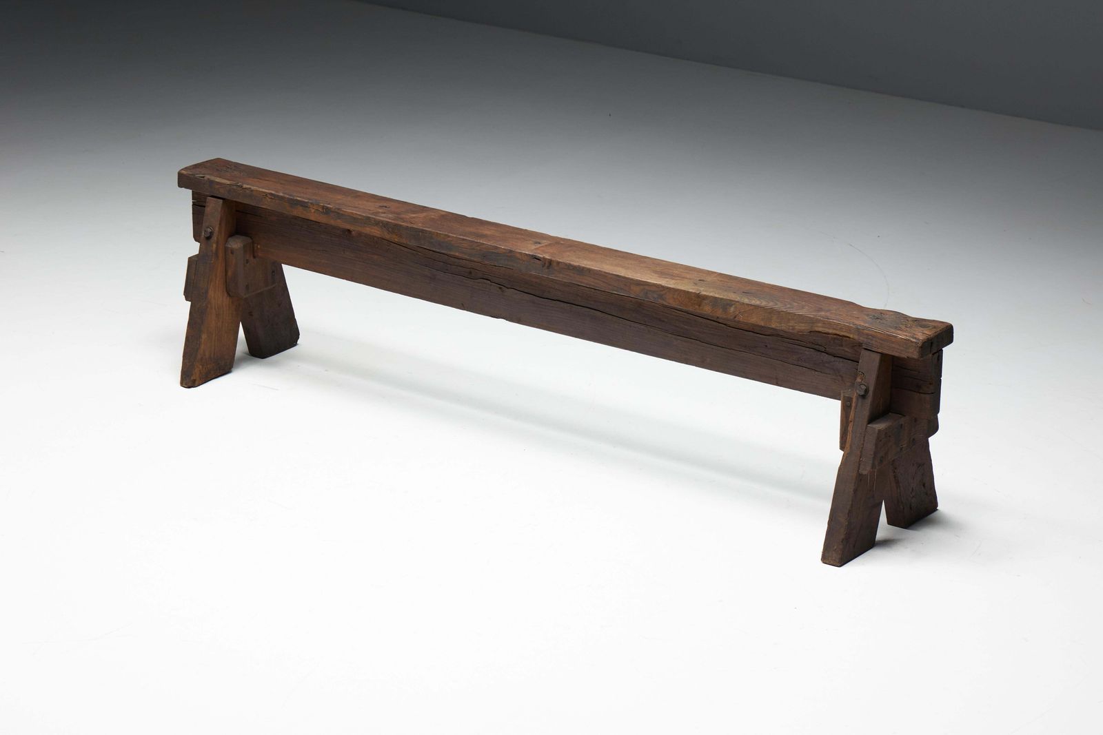 photo vintage Brutalist Folk Art Benches, France, 19th Century