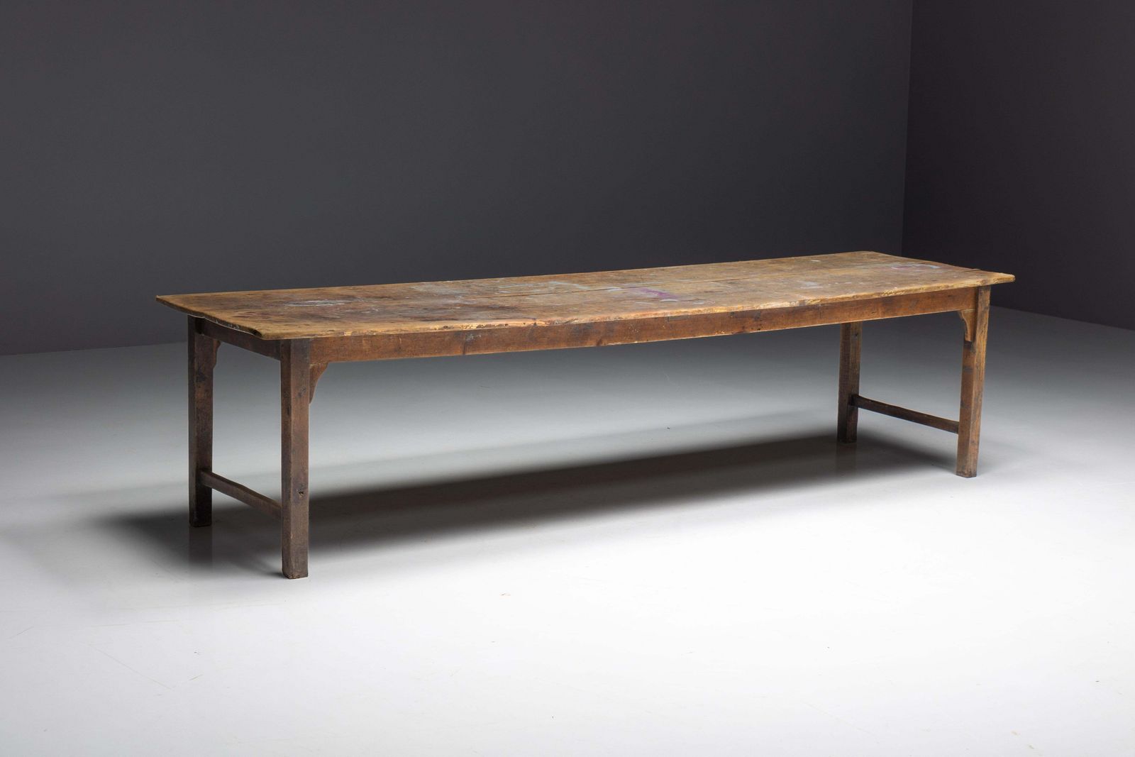 Rustic Primitive Farmhouse Dining Table, France, 19th Century photo 6173.0