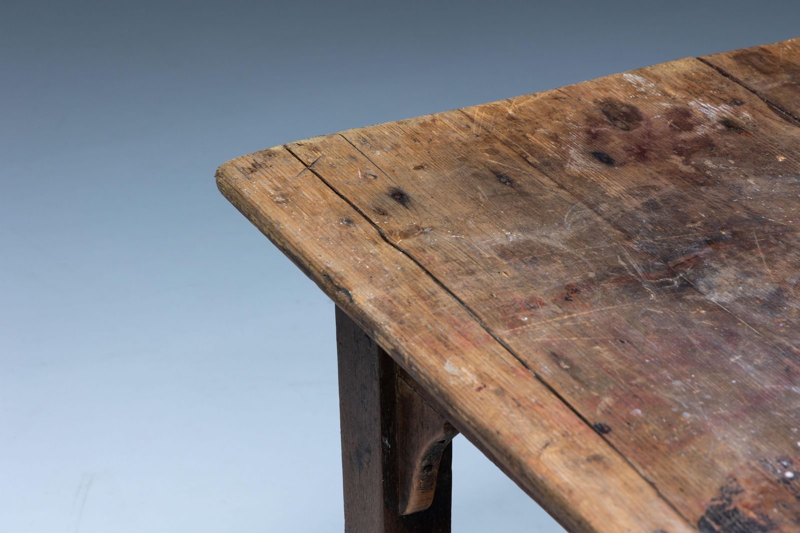 6173.0 Rustic Primitive Farmhouse Dining Table, France, 19th Century photo