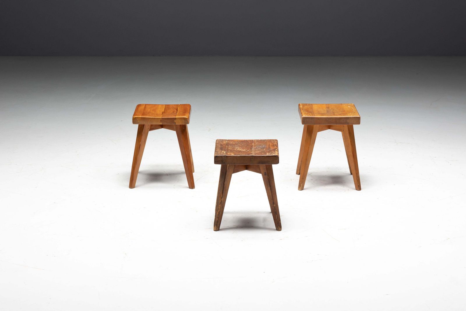 Stools By Christian Durupt And Charlotte Perriand, France, 1960s photo Furniture