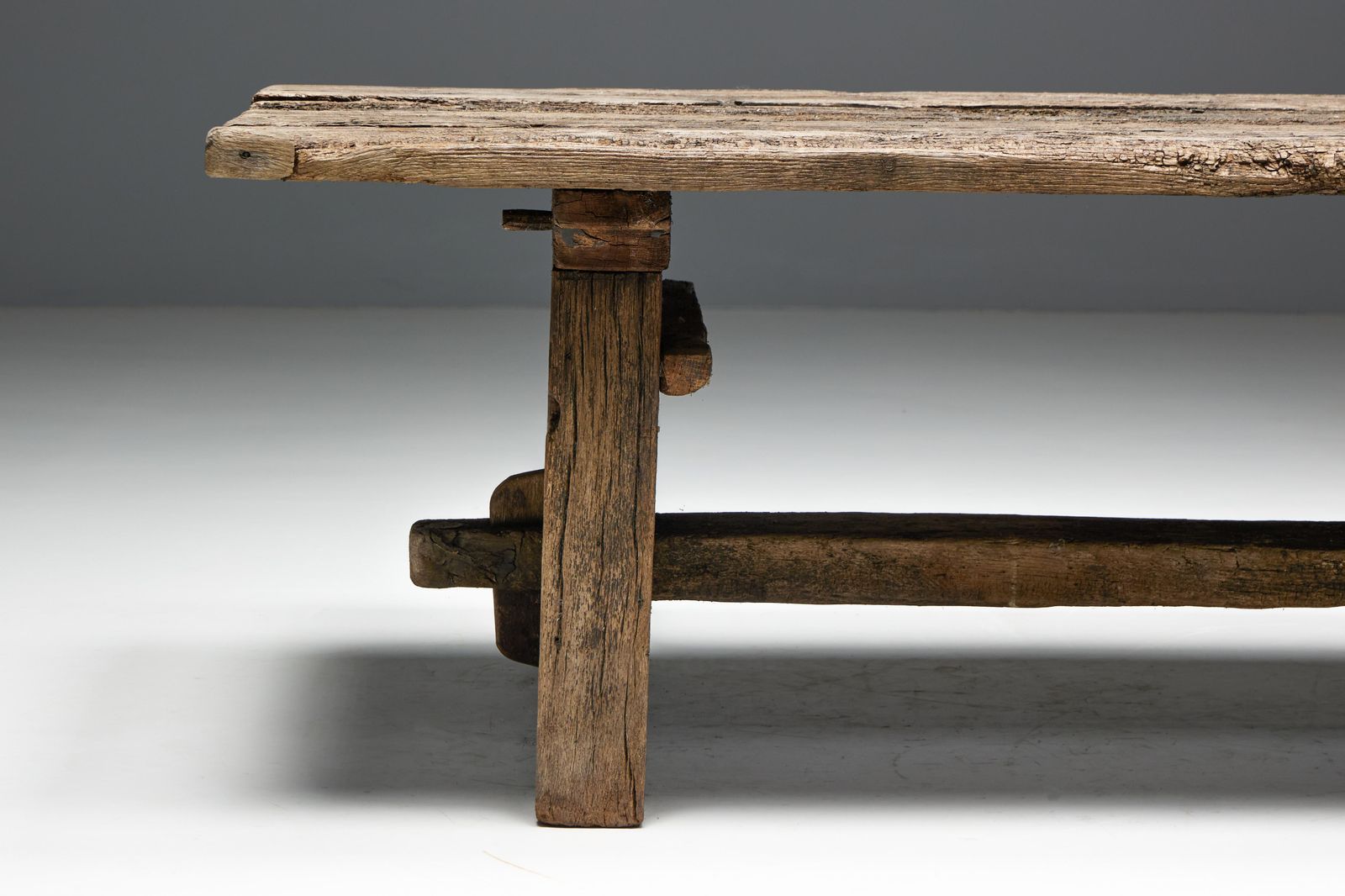 Primitive Wabi Sabi Side Table, France, 19th Century photo vintage