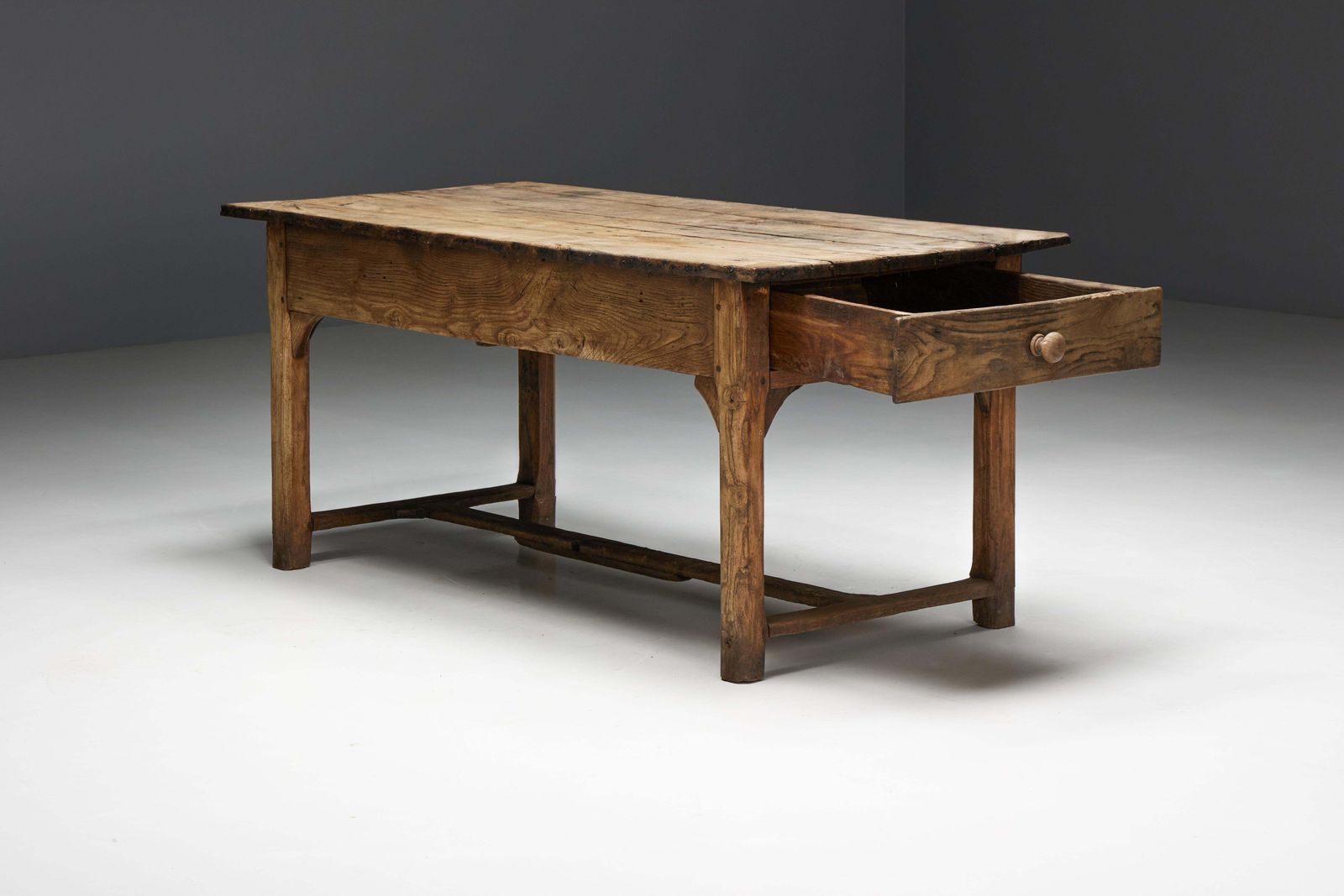 Travail Populaire Dining Table, France, 19th Century photo vintage