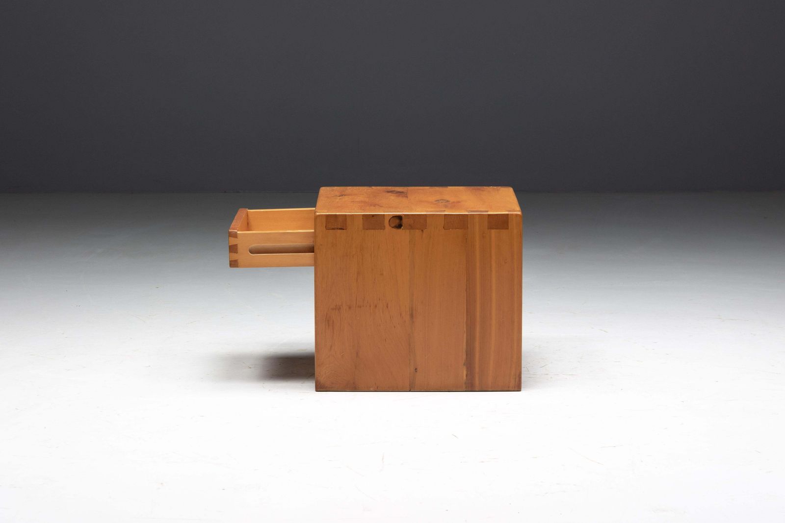 photo for sale Pine Bedside Table Inspired By Charlotte Perriand, France, 1960s