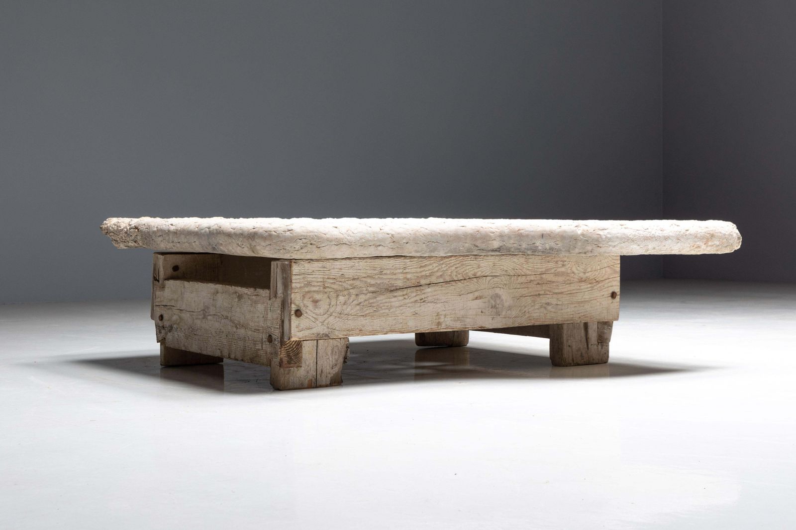 6411.0 Robust Farm Stone Coffee Tables, Italy, 19th Century photo