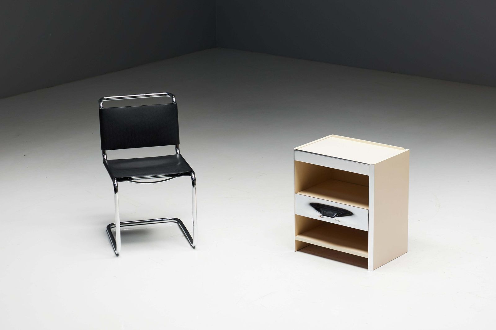 photo for sale Bedside Table By Raymond Loewy, France, 1960s