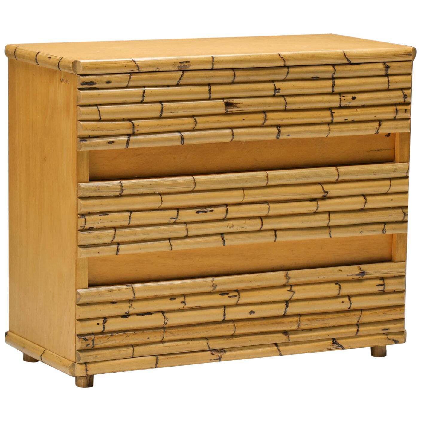 Bamboo Venturini Chest Of Drawers, Hollywood Regency, 1970s