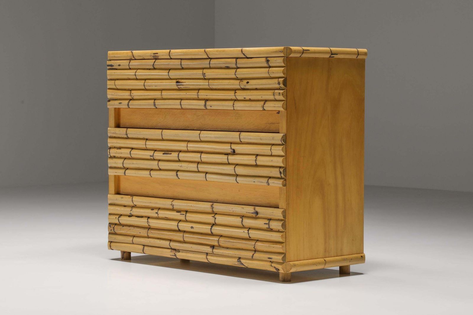 Bamboo Venturini Chest Of Drawers, Hollywood Regency, 1970s photo for sale