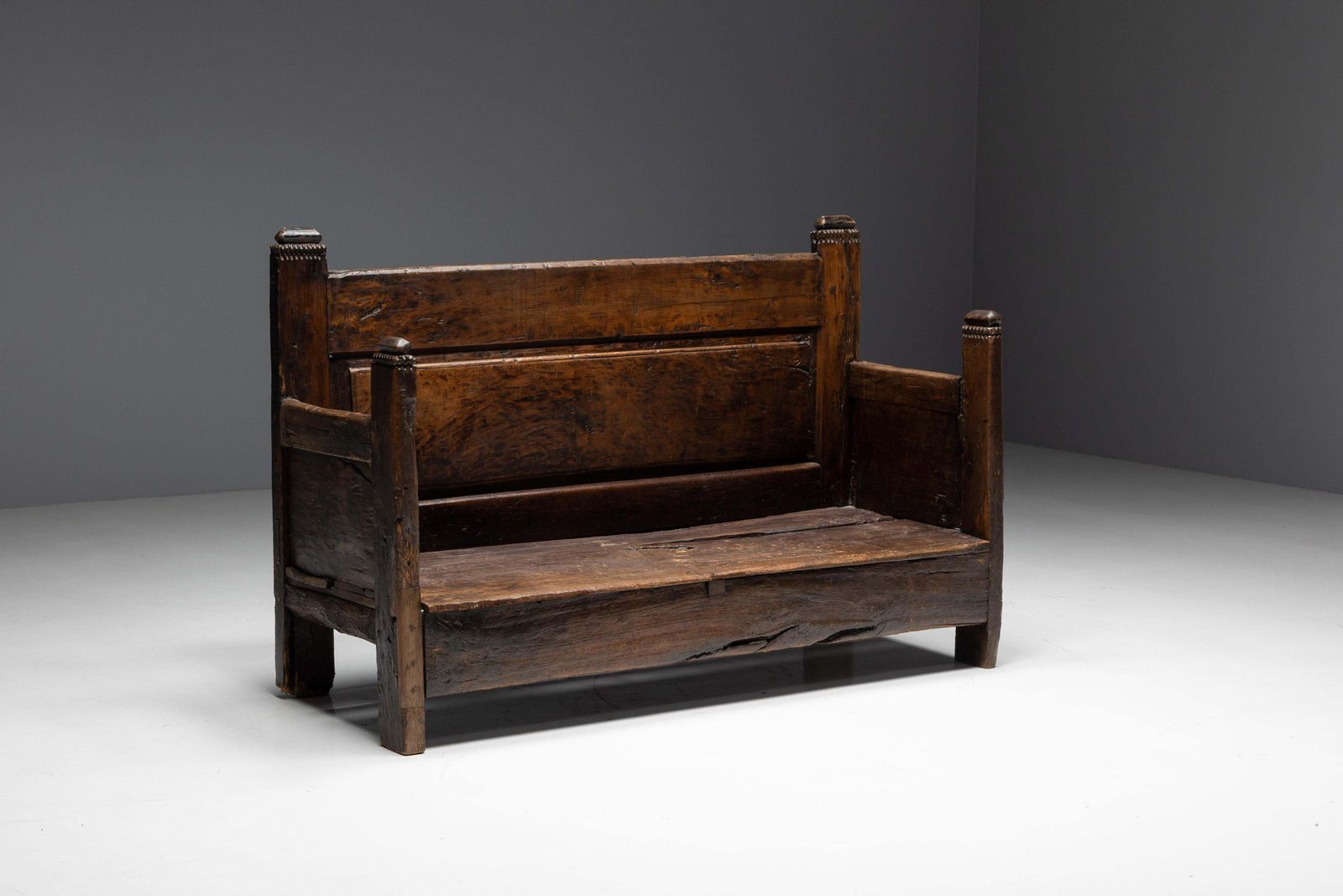Rustic Art Populaire Bench, France, 19th Century photo 4274.0