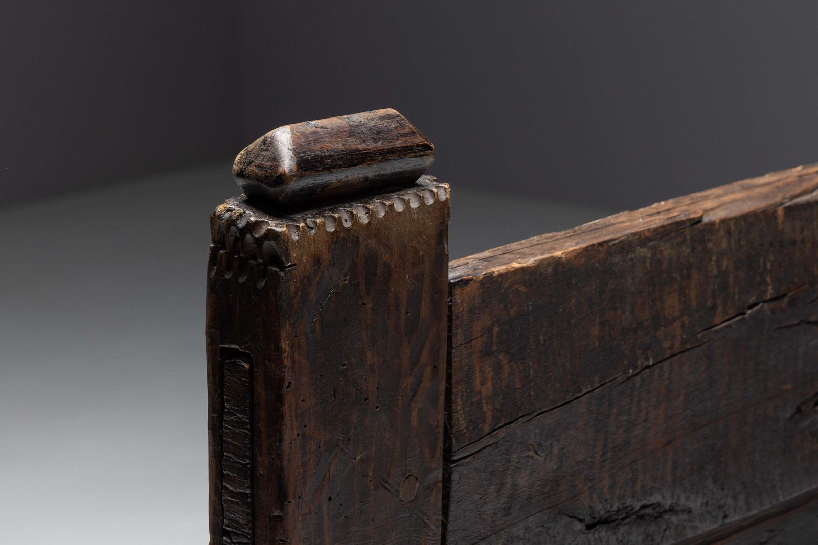 Rustic Art Populaire Bench, France, 19th Century photo vintage