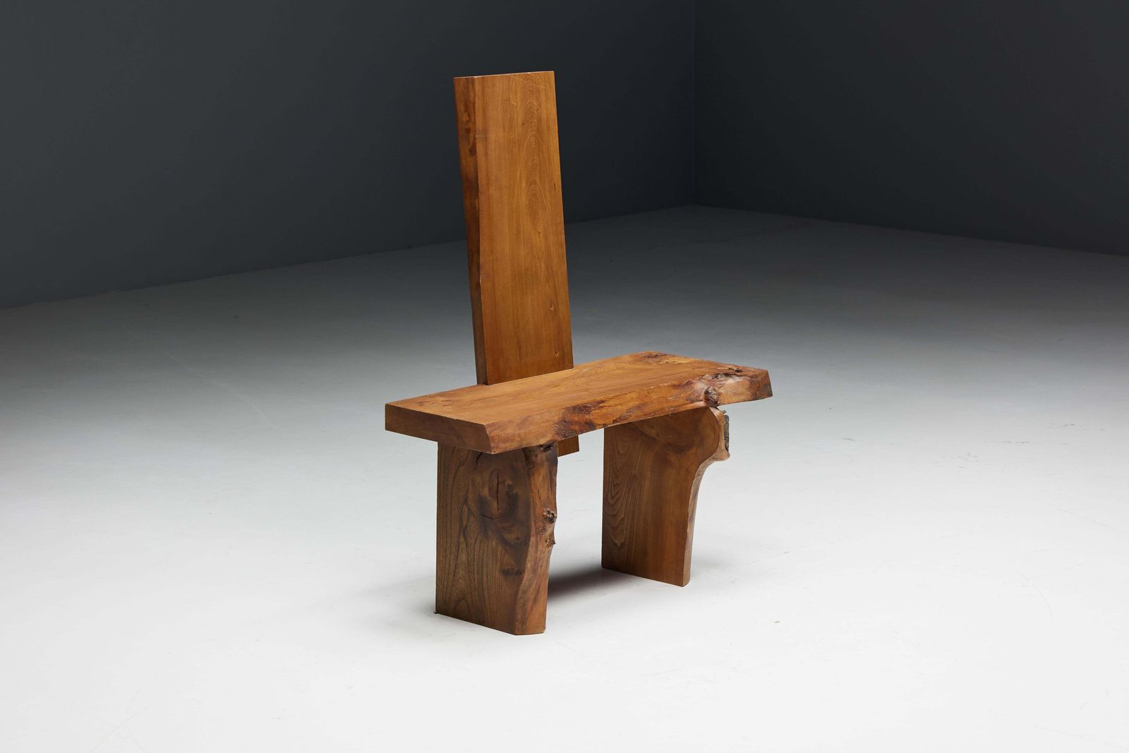 Brutalist Monoxylite Chair, France, 1950s photo for sale