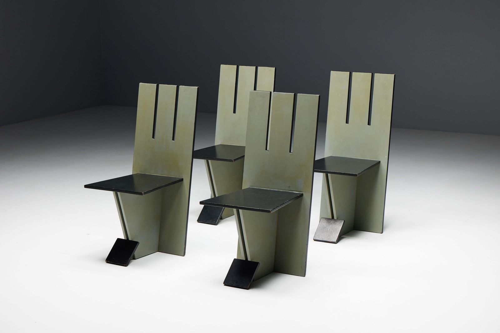 Dining Chairs In The Style Of De Stijl Movement, Netherlands, 1950s photo for sale