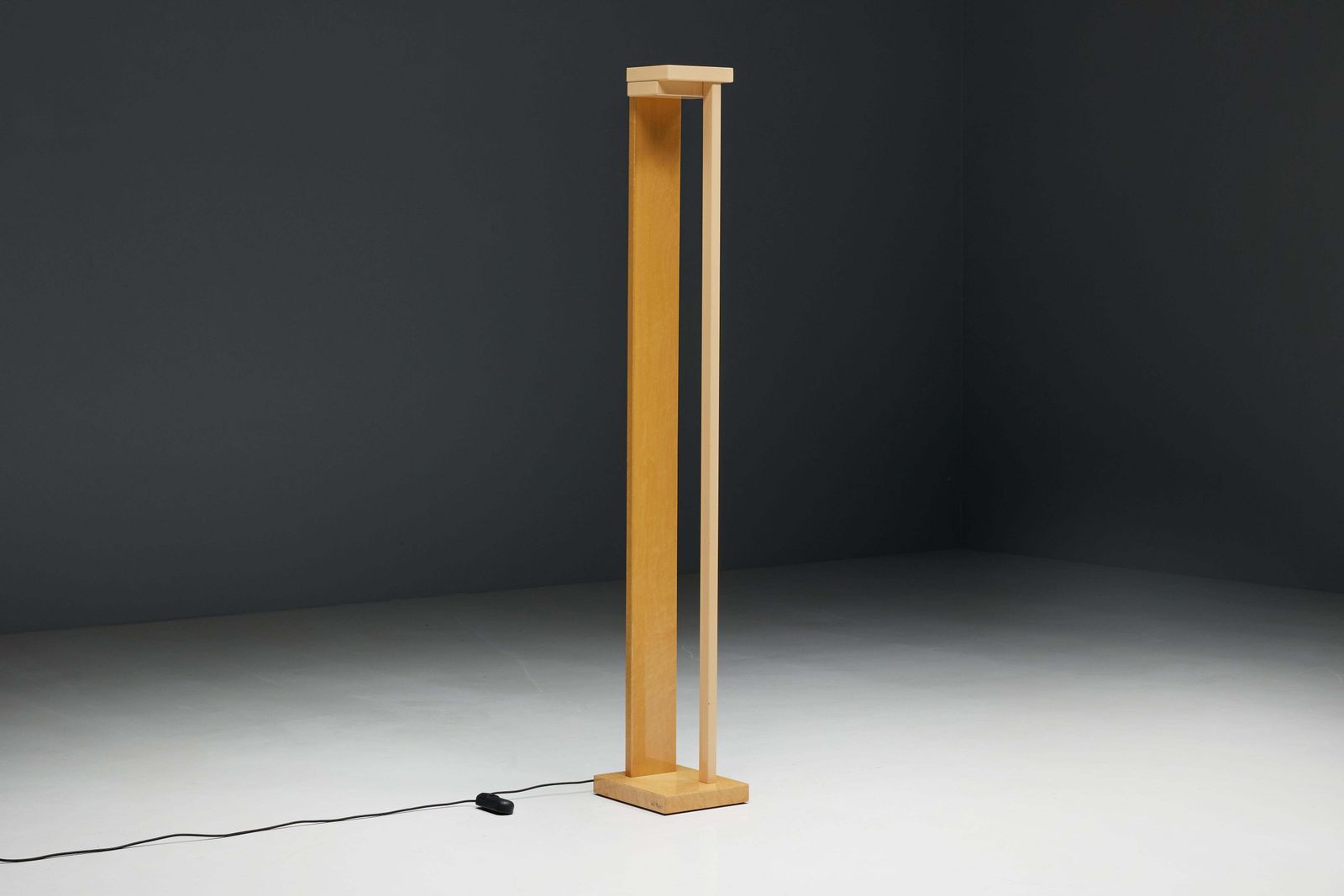 Lacquered Burl Floor Lamp By Paul Michel, Belgium, 1980s photo 1187.0