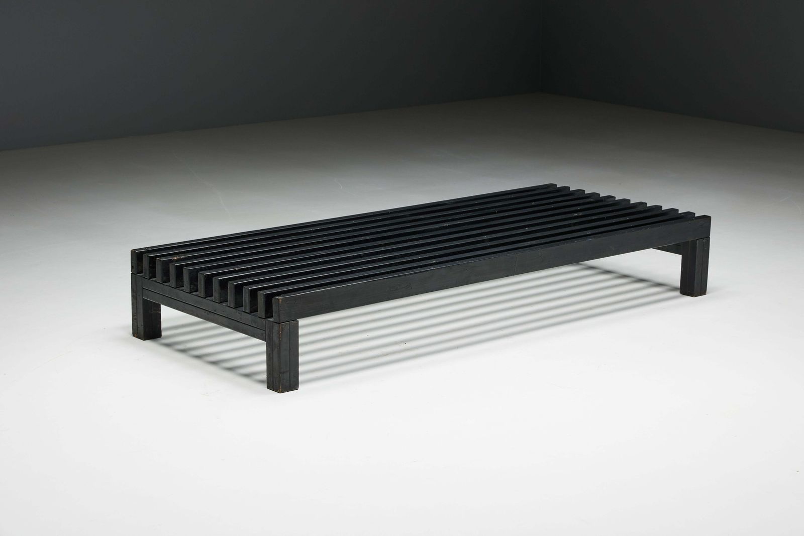 Mid Century Slatted Bench Or Coffee Table, France, 1960s photo Furniture