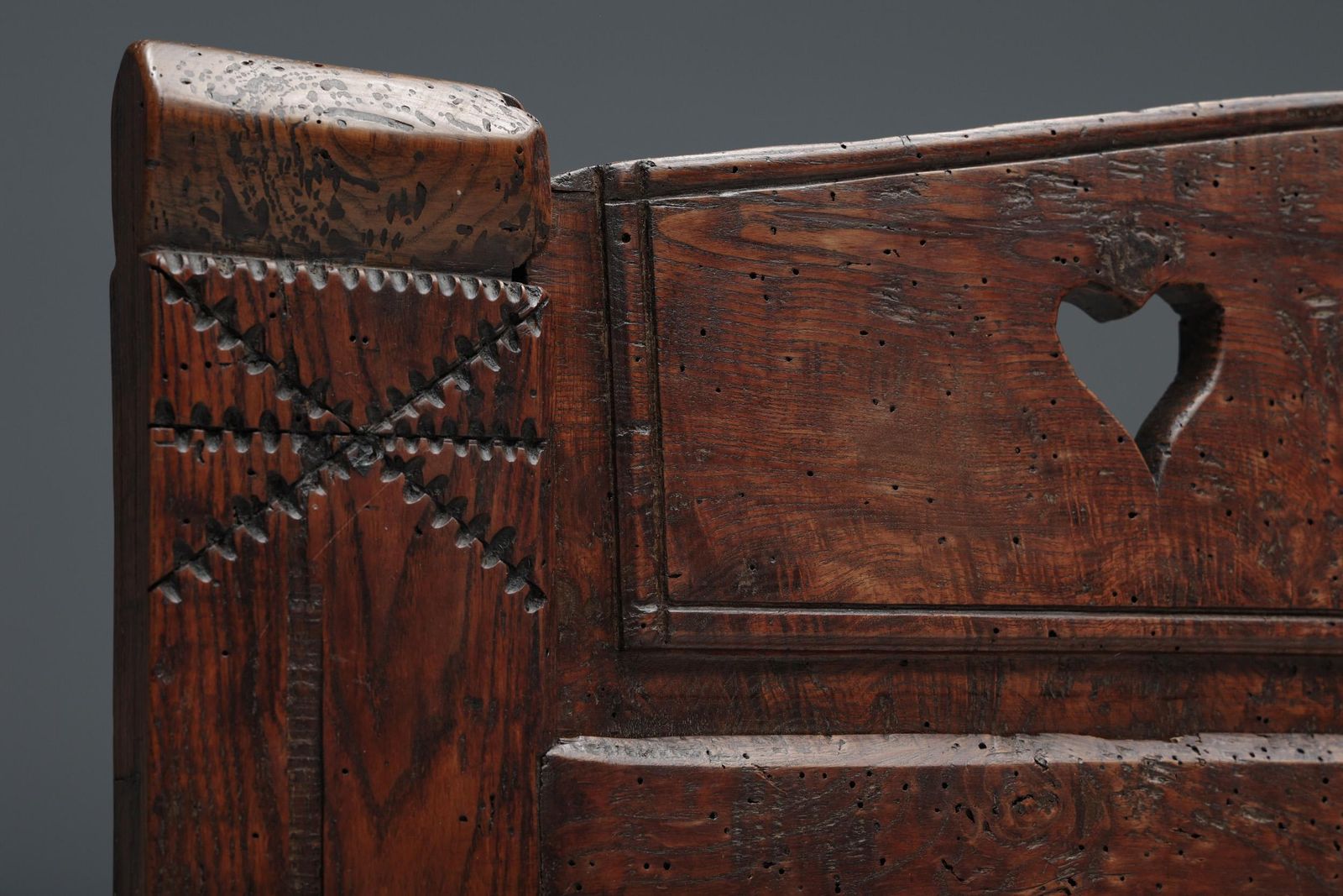 5144.0 Carved Bench In Solid Wood With Storing Space, France, 19th Century photo