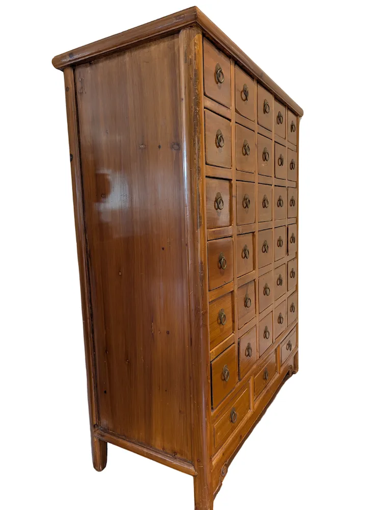 33 Drawer Elmwood Chinese Apothecary Cabinet photo furniture