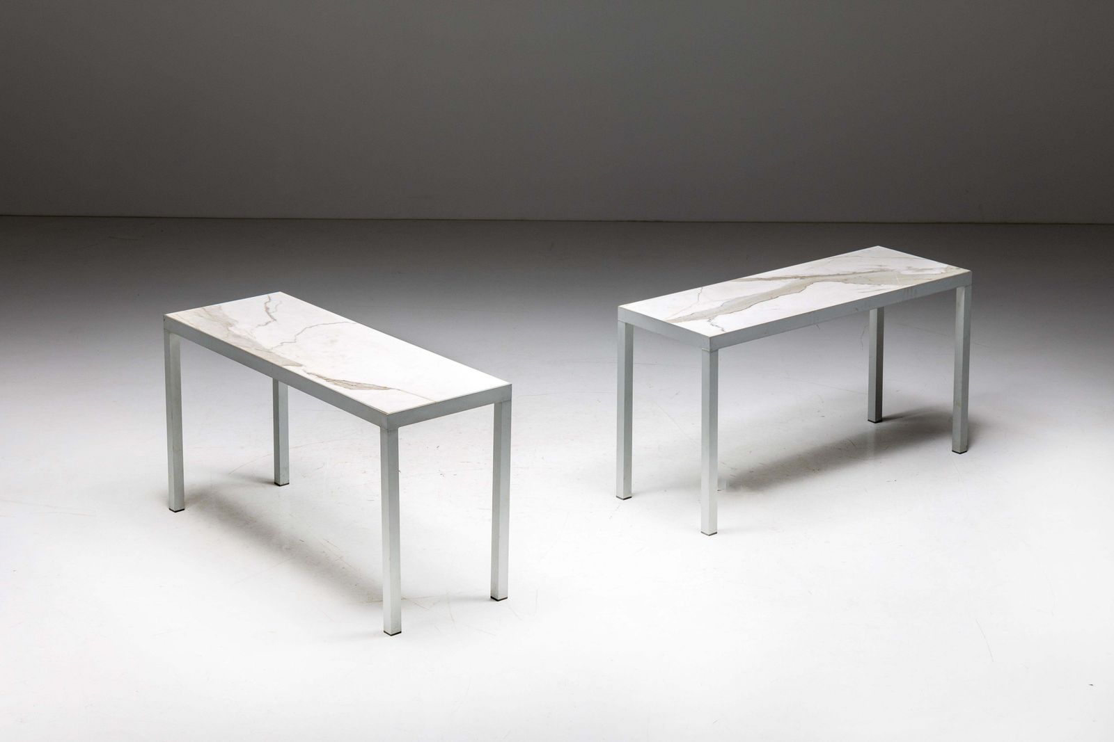 Carrara Marble Console Table By Philippe Starck, France, 1990s photo for sale