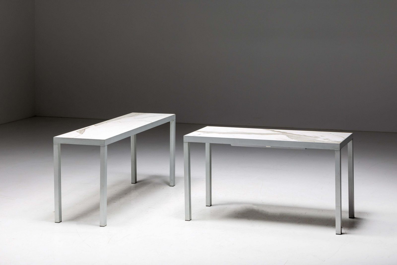 Carrara Marble Console Table By Philippe Starck, France, 1990s photo vintage