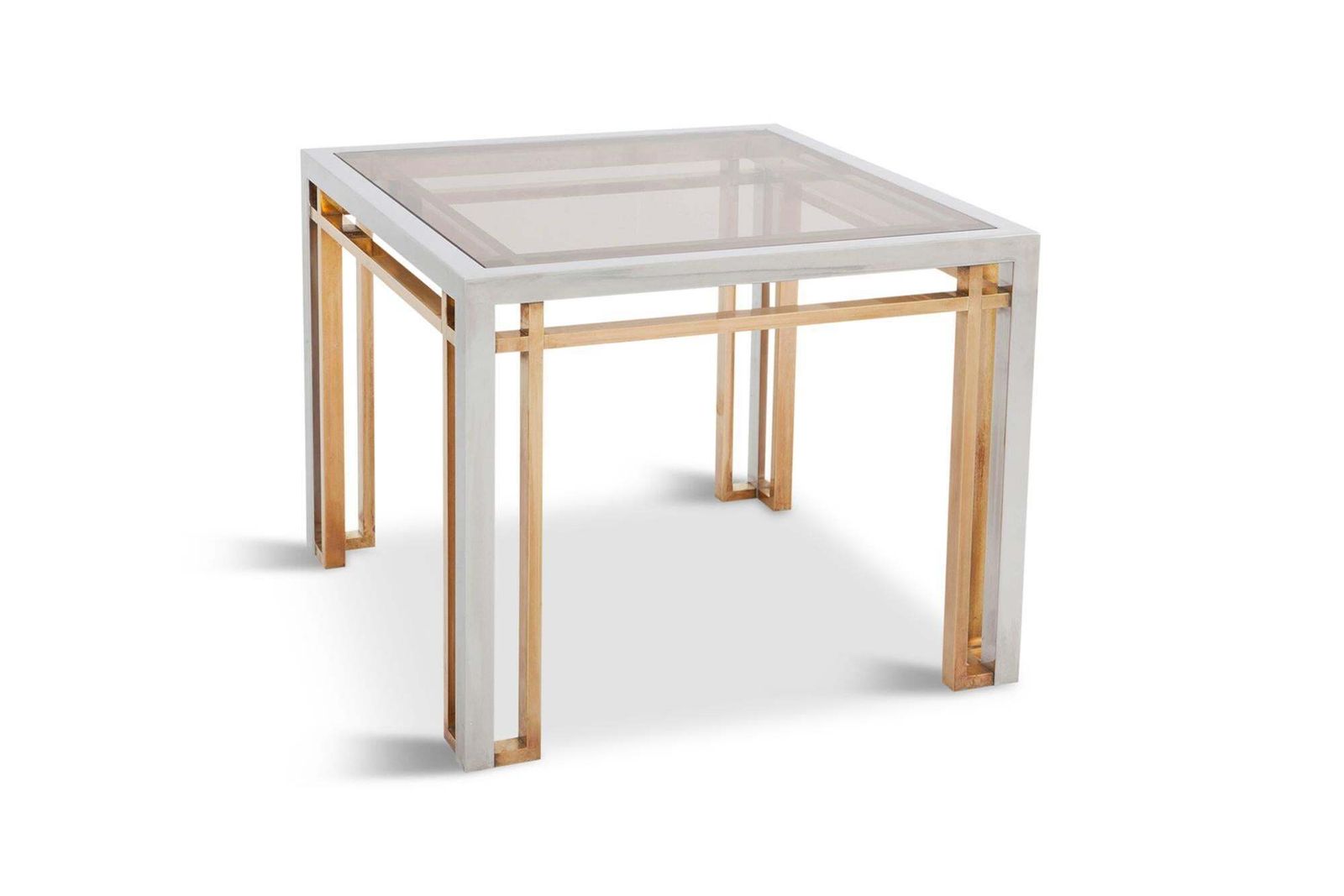 Romeo Rega Side Tables In Chrome, Brass And Glass photo Furniture