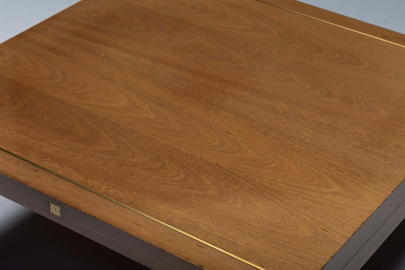 Walnut And Brass Coffee Table By Pierre Balmain, France, 1980s photo 2770.0