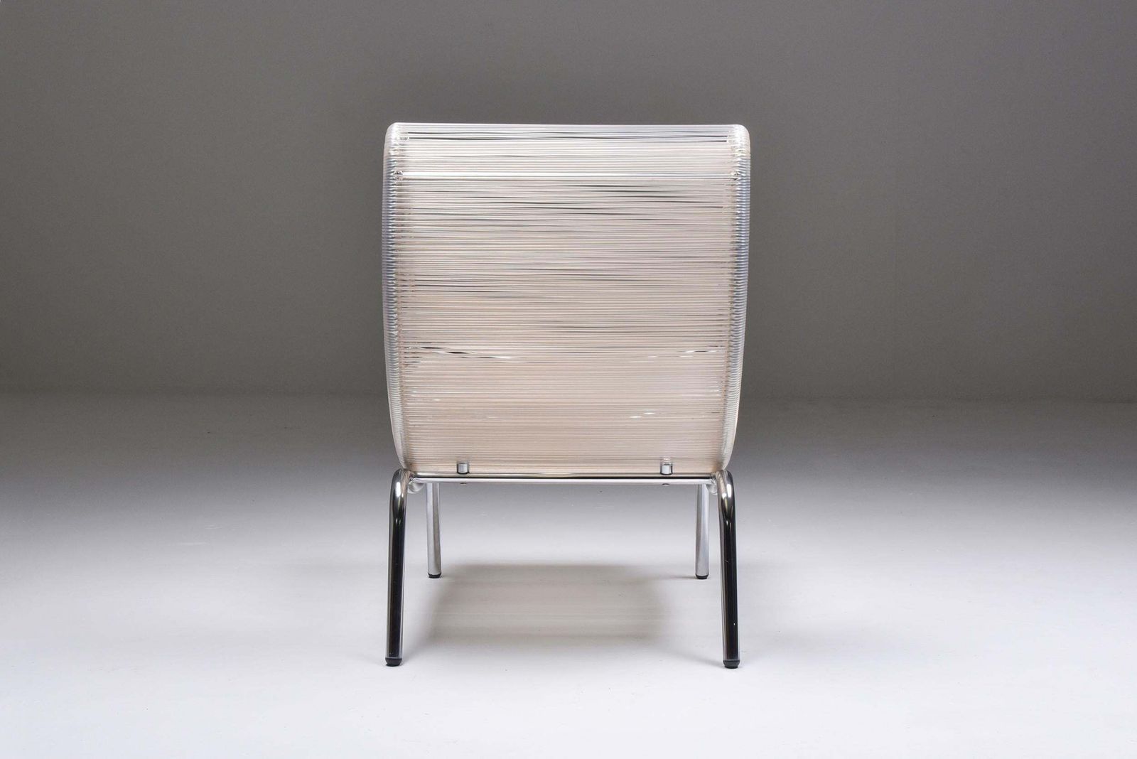photo buy Post Modern Pair Of Easy Chairs In Chrome & Plastic Wire, 1960s