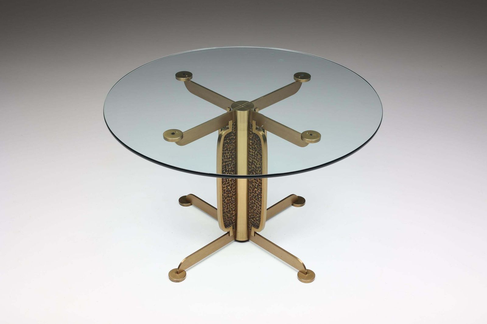 Brass Cast Dining Table By Luciano Frigerio, Italy, 1970s photo Furniture