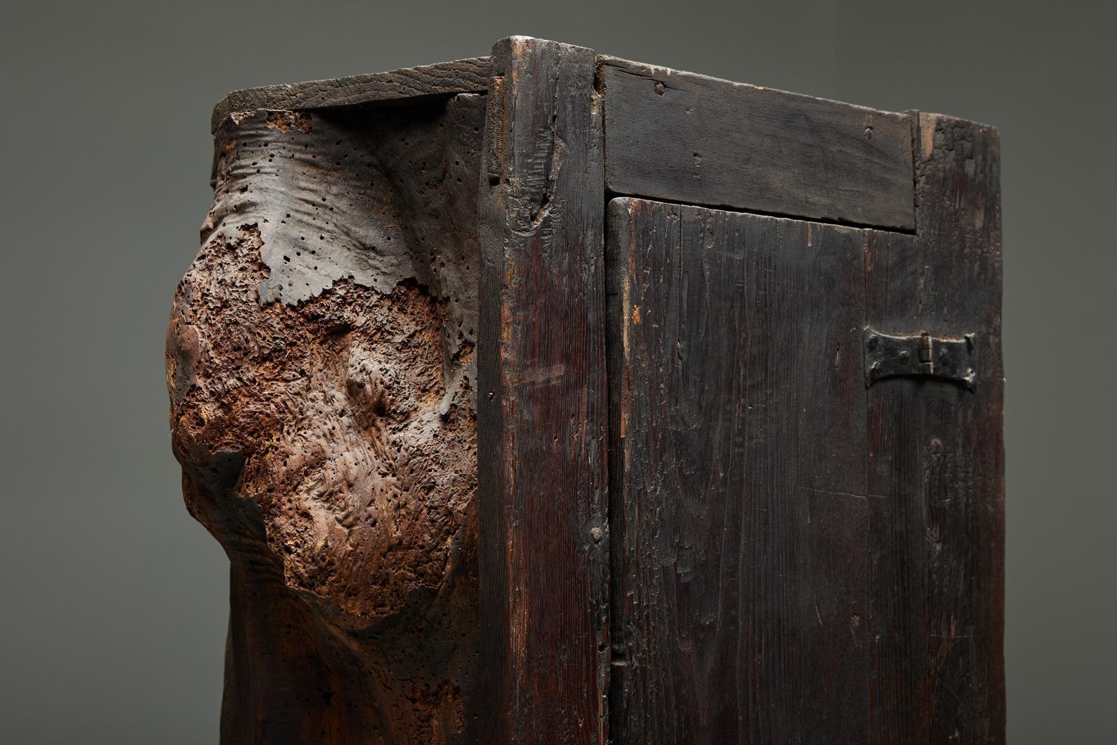 Solid Wood Travail Populaire Cabinet, France, 19th Century photo for sale