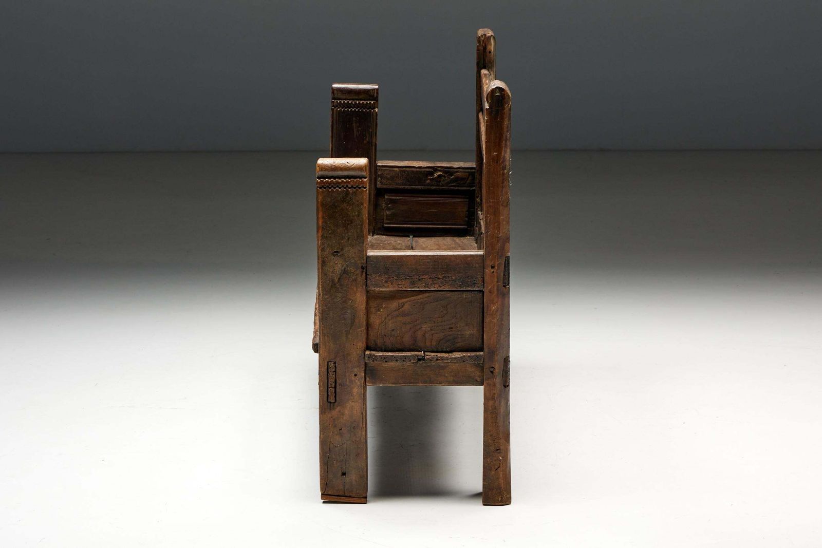 Rustic Folk Art Bench, Spain, 19th Century photo buy